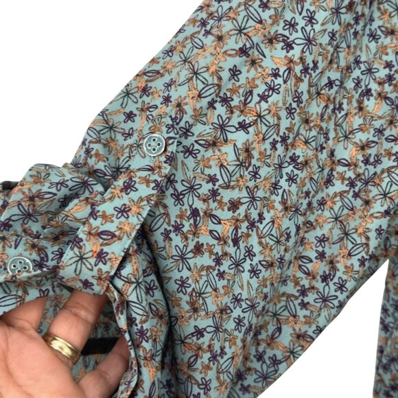 Zac & Rachel Womens Plus Size 3X Floral Long Sleeve Button Up  Top Blouse - Picture 9 of 13